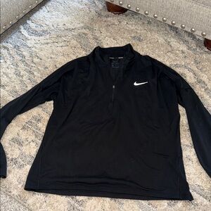 Nike Black Long Sleeve Top with White Logo